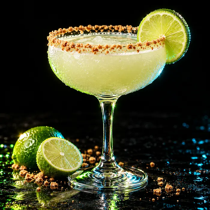 Lime After Lime key lime pie daiquiri with a graham-cracker rim
